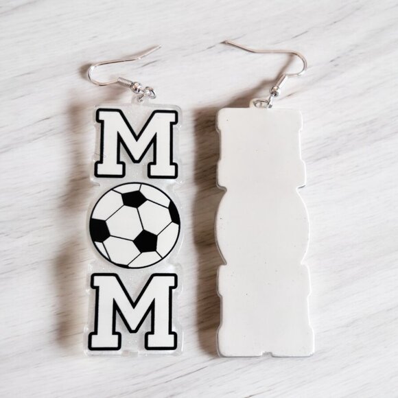 SOCCER MOM DANGLE EARRING - Picture 2 of 4